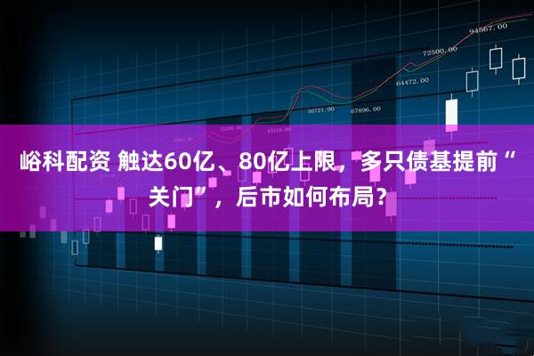 峪科配资 触达60亿、80亿上限，多只债基提前“关门”，后市如何布局？