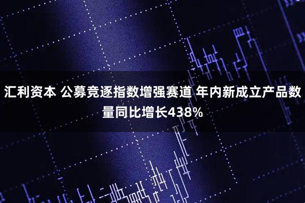 汇利资本 公募竞逐指数增强赛道 年内新成立产品数量同比增长438%