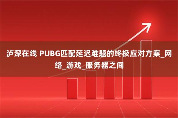 泸深在线 PUBG匹配延迟难题的终极应对方案_网络_游戏_服务器之间